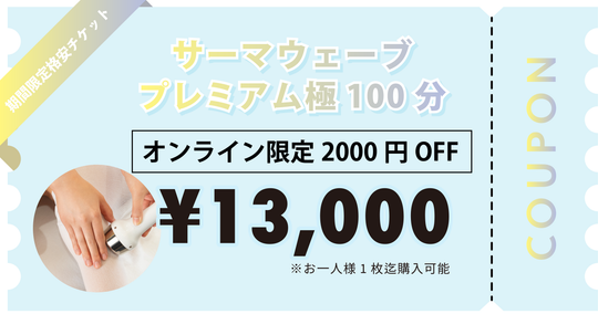 【期間限定2,000円OFF】サーマウェーブプレミアム極プラン100分